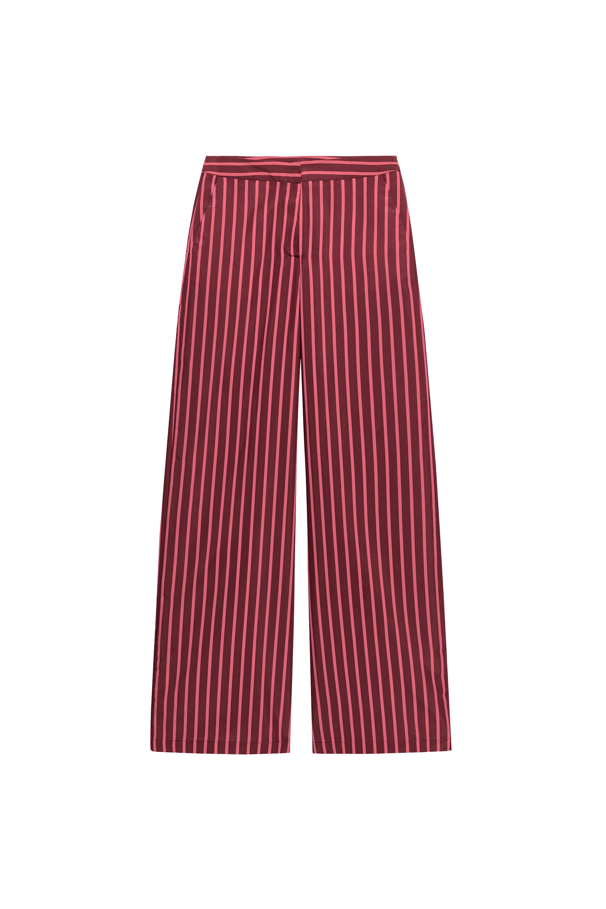 STRIPED WIDE-LEG TROUSERS